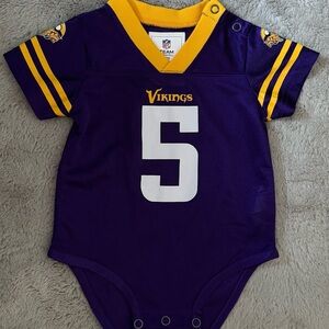 NFL Team Apparel Kids Purple and Gold Onesie